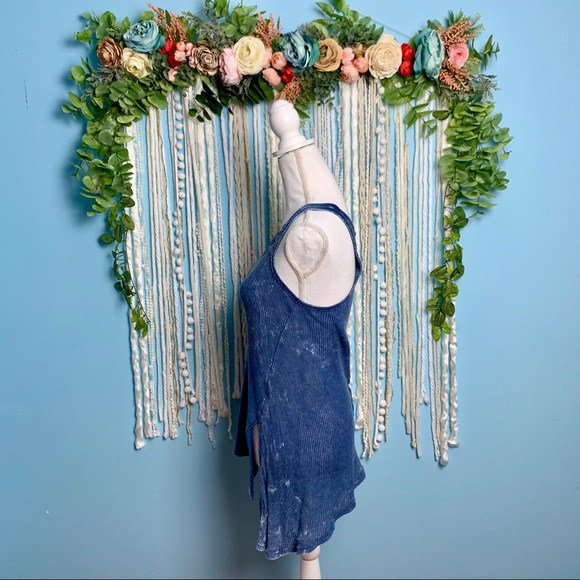 Free People Distressed Ribbed Tank Medium - Picture 3 of 5